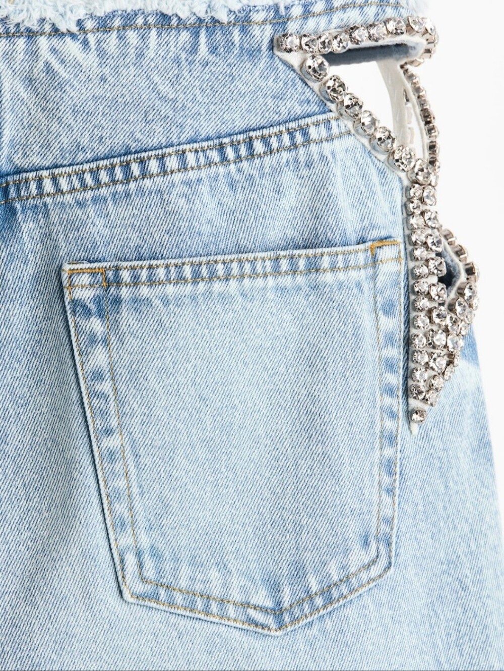 H&M Stella McCartney CRYSTAL-STAR STRAIGHT-LEG JEANS 16 - Picture 2 of 6